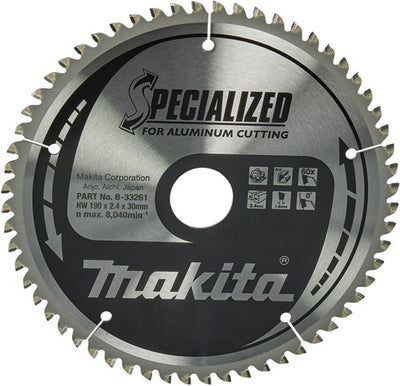 Makita Zubehör Kreissägeblatt | Aluminium | 190x30x2,4 60t 0g - b-33261