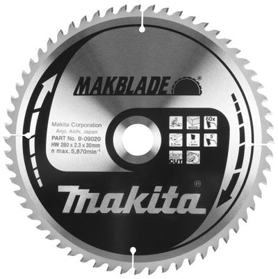 Makita Zubehör Kreissägeblatt Holz 260x30x2,3 32t 5g - B-08931