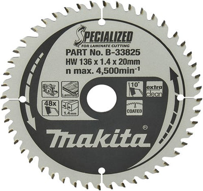 Makita Zubehör Kreissägeblatt | Laminat | 136x20x1,45 48t 10g - b-33825