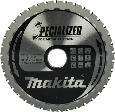 Makita Zubehör Kreissägeblatt Stahl | spezialisiert 185x30x1,4 38t 0g - e-14283 e-14283