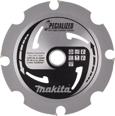 Makita Zubehör Kreissägeblatt | Faserzementplatte | Lochkreis 165x20x2,3 4t 12g - b-33685
