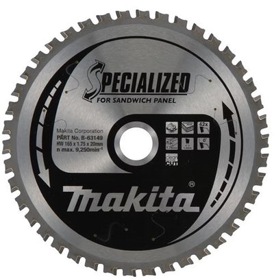 Makita Zubehör Kreissägeblatt | für Sandwichelemente | 165x20x1,75mm | 42 Zähne - b-63149 - b-63149