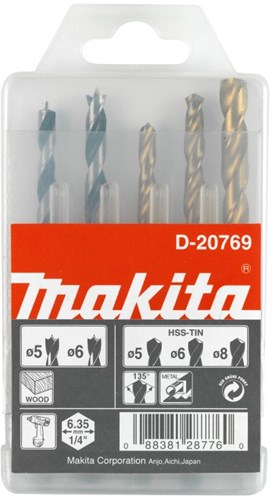 Makita Zubehör D-20769 Bohrer-Set 1 4 Form E – D-20769