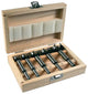 Makita Zubehör D-47363 5-teiliges Scharnierlochbohrset in Holzkassette – 15–35 mm – D-47363