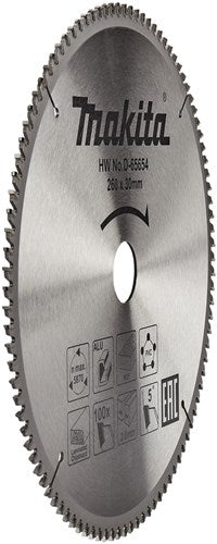 Makita Zubehör D-65654 Kappsägeblatt | verschiedene Materialien | 260x30x2,6 | 100t | 5g - d-65654