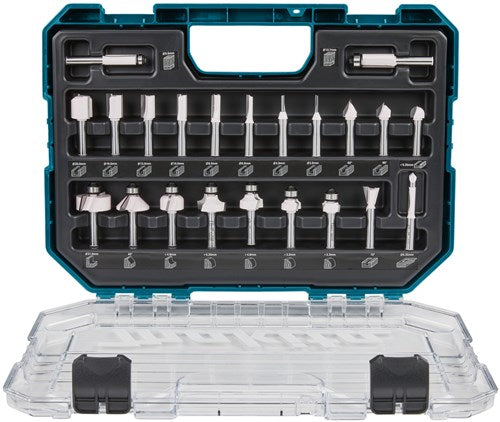 Makita-Zubehör d-74778 | Frässet | 8mm | 22-teilig | im Kunststoffkoffer - D-74778