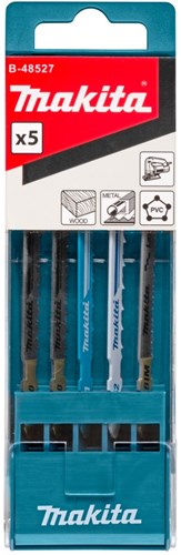Makita Zubehör Stichsägeblatt-Set | 5-teilig | B-50, B-51, B-52, B-53 – B-48527 – B-48527