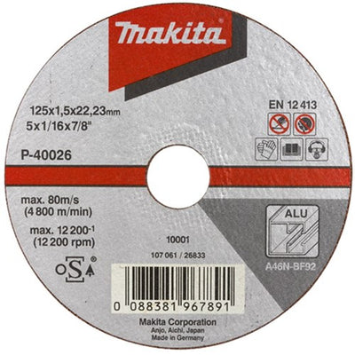 Makita Zubehör Trennscheibe 125 x 1,0 mm Aluminium – B-45331 – B-45331