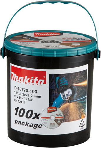 Makita Zubehör Trennscheibe Edelstahl 125x22,23x1,2mm, 100 Stück - D-18770-100