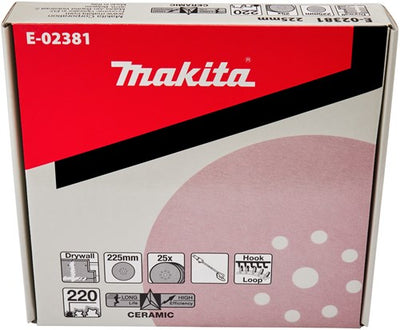 Makita-Zubehör e-02381 | Schleifscheibe | 225mm | k220 | Klettverschluss - e-02381