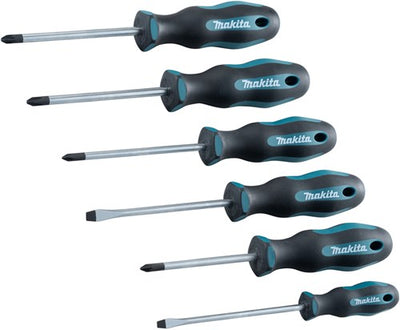 Makita Schraubendreher-Set 6-teilig (SL4 SL5,5 PH1 PH2 PZ1 PZ2)
