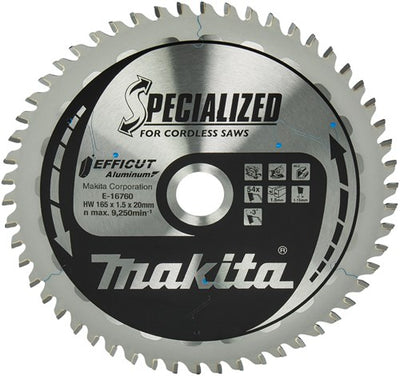 Makita-Zubehör e-16760 | Kapp- und Kreissägeblatt | Aluminium | effizient | 165x20mm | 54t - e-16760