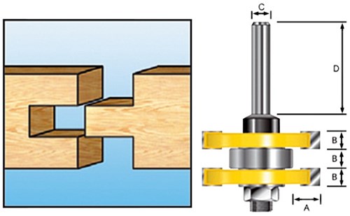 Makita Zubehör Nutfederschneider + Lag. hm s8 - d-12011