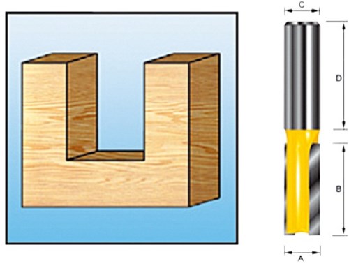 Makita Zubehör Nutfräser HM 22mm S8 - D-10350