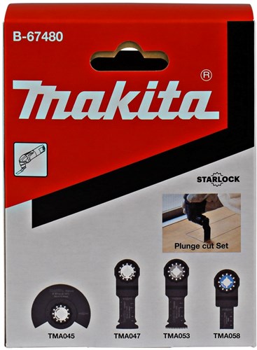 Makita Zubehör Tauchsägen-Set Multitool 4-teilig Starlock TMA045, TMA047, TMA053, TMA058 – B-67480