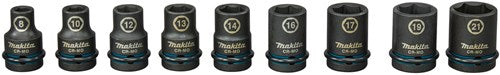 Imp Makita Zubehör Steckdosenset Act Black, 1 2 Zoll 9-teilig – E-16570