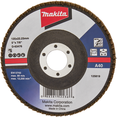 Makita Zubehör Lamellenschleifscheibe 125 mm A40 – D-63476 – D-63476
