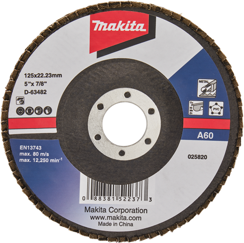 Makita Zubehör Lamellenschleifscheibe 125 mm A60 – D-63482 – D-63482