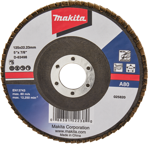 Makita Zubehör Lamellenschleifscheibe 125 mm A80 – D-63498 – D-63498