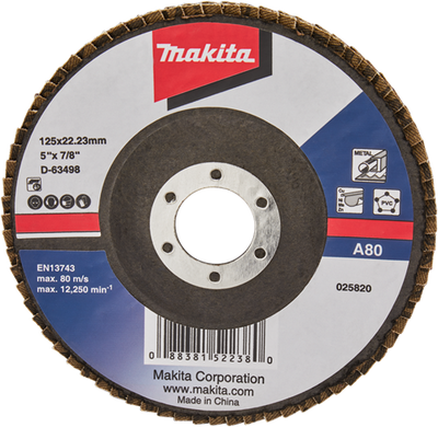 Makita Zubehör Lamellenschleifscheibe 125 mm A80 – D-63498 – D-63498