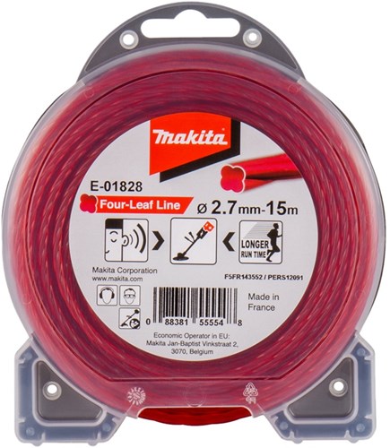 Makita Zubehör Mähfaden 2,7x15m rot - e-01828 - e-01828
