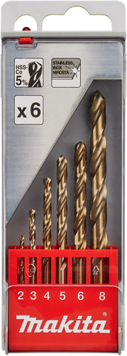 Makita Zubehör Metallbohrer-Set 6-teilig – D-57168 D-57168
