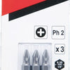 Makita Zubehör Schraubenbit PH2x25mm 3 Stück - B-23466