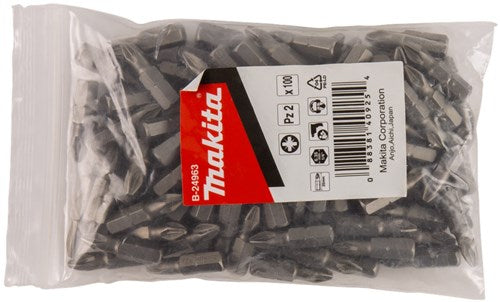 Makita Zubehör Schraubbit PZ2x25mm Nachfüllung 100er – B-24963 – B-24963