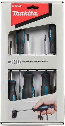Makita Zubehör Schraubendreher-Set 5-teilig Torx – e-13530 – e-13530