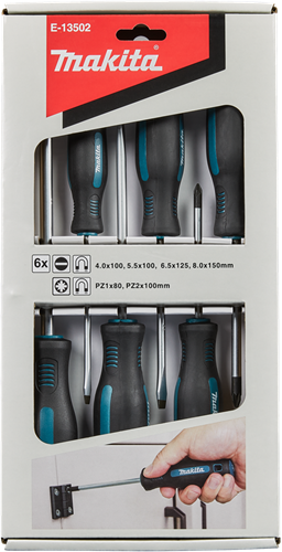 Makita Zubehör Schraubendreher-Set 6-teilig PZ SL – E-13502 E-13502
