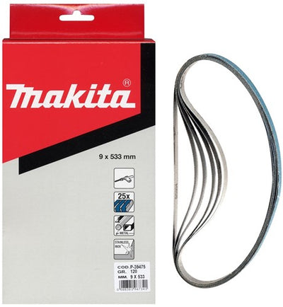 Makita Zubehör Schleifband blau Länge 533 mm Breite 9 mm Körnung 80 – P-39453