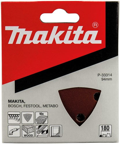 Makita Zubehör Schleifblatt 3-K K180 rot v. - P-33314