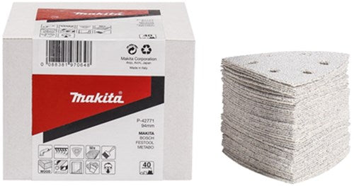 Makita Schleifpapier 94x94x94 K80 Klett weiß (50Stk)