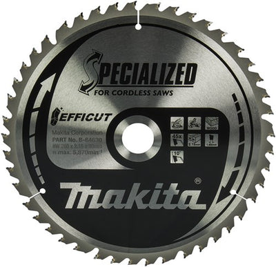 Zubehör für Makita-Sägemaschine Efficut 260 x 30 x 2,15 45 Zähne 10 g – B-64624 – B-64630