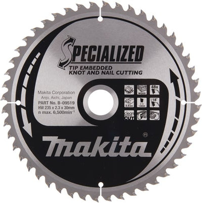 Makita Zubehör Kreissägeblattspitze 235 x 30 x 2,3 48 Zähne 18 g – B-09519