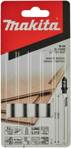 Makita Zubehör Stichsägeblatt Holz t. Äquivalent t101aof Zahnabstand 1,35 mm Weichholz 1,5–15 mm – B-10986