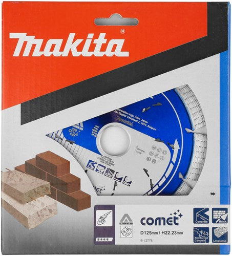 Makita Zubehör Diamantscheibe 125 x 22,2 mm blau – B-12778