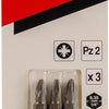 Makita Zubehör Schraubenbit PZ2x25mm 3 Stück - B-23494