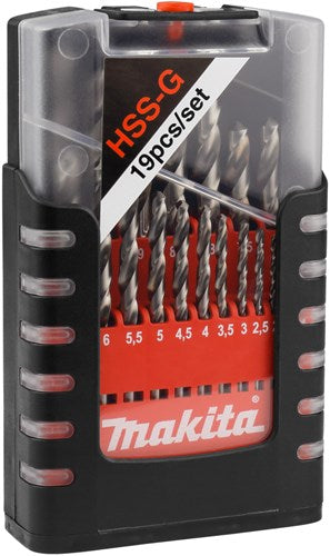 Makita Zubehör Bohrerset HSS-G 19-teilig – D-29941