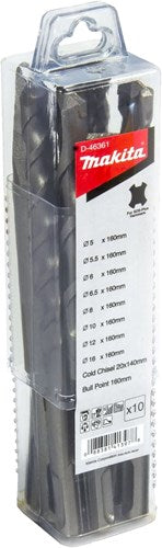 Makita Zubehör Bohrer- und Meißelset 10-teilig – D-46361 D-46361