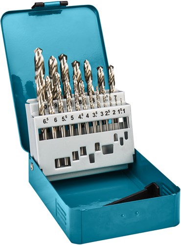Makita Zubehör Metallbohrer-Set | 19-teilig | hss-g - d-54025 - d-54025