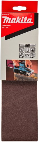 Makita-Zubehör d-67175 | Schleifband | 100 k sparen | 76x610 | 3 Stück - d-67175