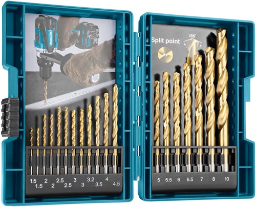 Makita Zubehör Bohrer-Set HSS-Zinn 19-teilig – D-67527 – D-67527