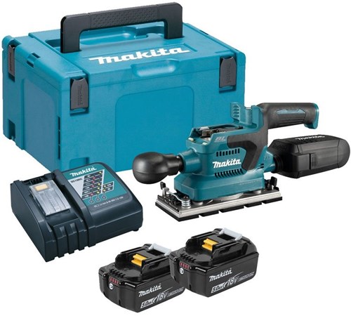 Makita dbo380rtj | Akku-Exzenterschleifer | 18v | Li-Ion | 2 x 5,0 Ah Akku + Schnellladegerät | in mbox - dbo380rtj