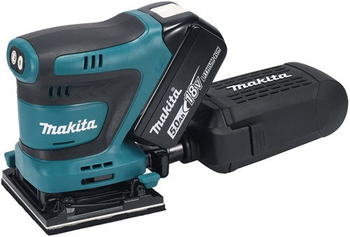 Makita dbo480rtj Akku-Handexzenterschleifer | 18v | 2 x 5,0 Ah Akku + Schnellladegerät | in mbox - dbo480rtj