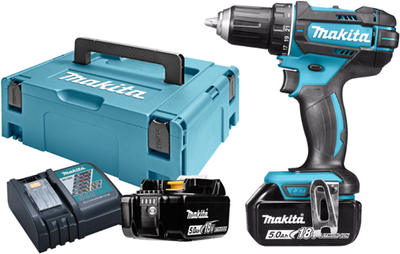 Akku-Bohrschrauber von Makita, 18 V, 5,0 Ah