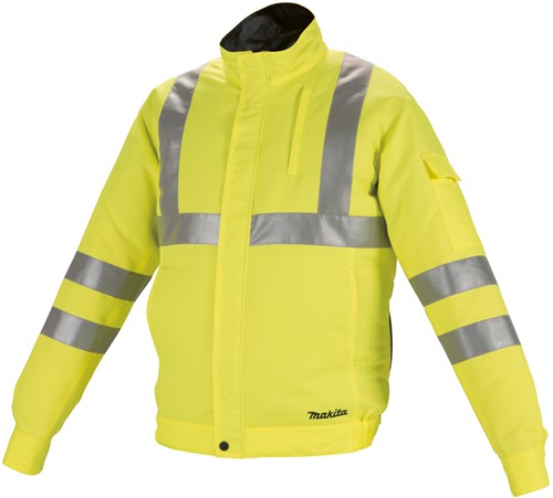 Makita dfj214zl | belüftete Sicherheitsjacke | l | ohne Akkus, Ladeadapter