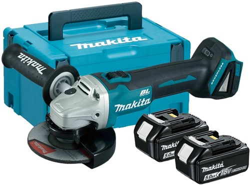 Makita Akku-Winkelschleifer 125 mm 18 V 5,0 Ah