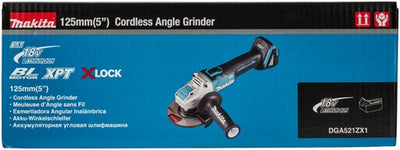 Makita dga521zx1 | 18v | Winkelschleifer | 125mm | x-lock | Körper | ohne Akkus und Ladegerät | mit Verriegelungsschalter - DGA521ZX1