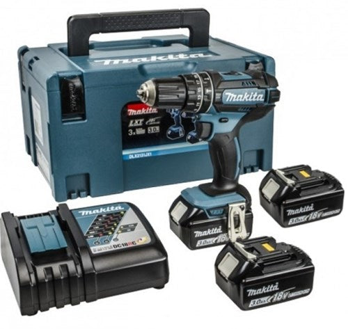 Makita dhp482rf3j 18 V (Schlag-)Bohrschrauber 3,0 Ah + 3. Batterie